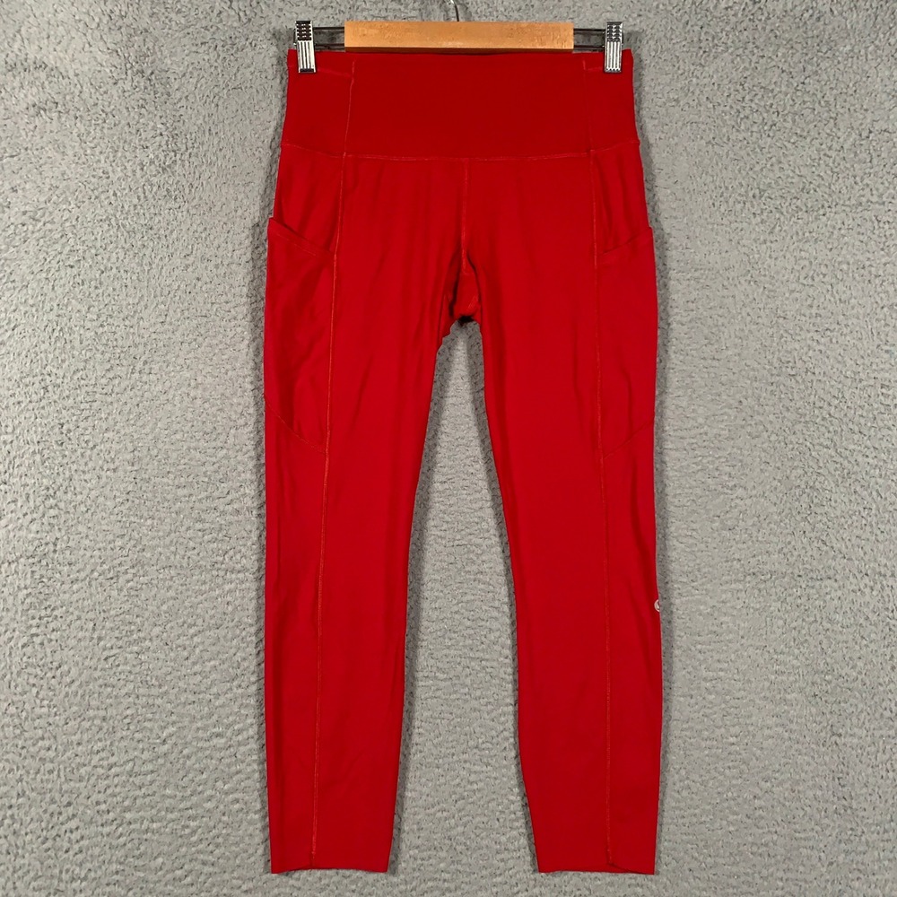 Lululemon Fast & Free 7/8 Tight II Womens 8 Red Nulux High Rise Athletic Legging